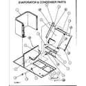 Amana PHA48B0001A/P1153903C evaporator & condenser parts diagram