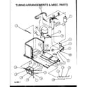 Amana PHA60B0002B/P1153907C tubing arrangements & misc. parts diagram