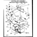 Amana PHA60B0002B/P1153907C control box assembly and electrical components diagram