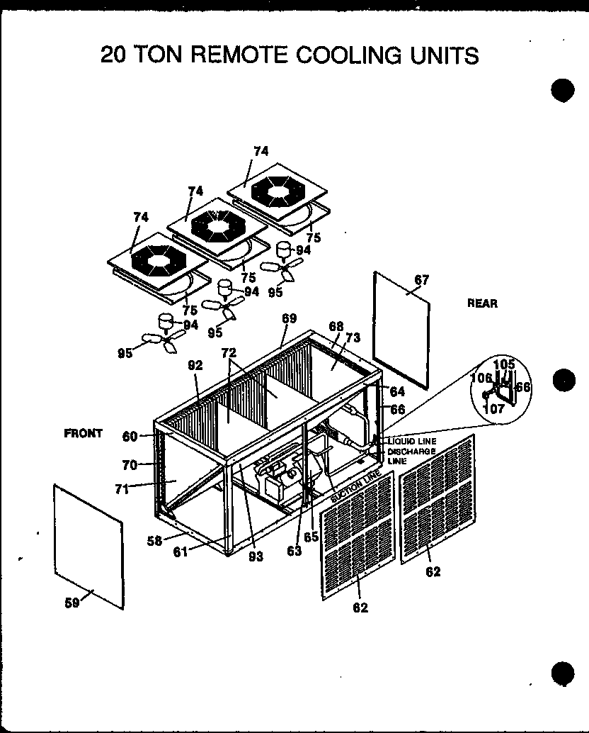 Amana LCA200A103A/P1165909C 20 ton remote cooling units (lca200a103a/p1165909c) (lca200a104a/p1165910c) diagram