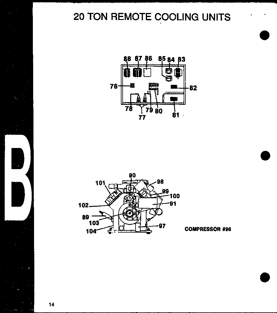 Amana LCA200A103A/P1165909C 20 ton remote cooling units (lca200a103a/p1165909c) (lca200a104a/p1165910c) diagram