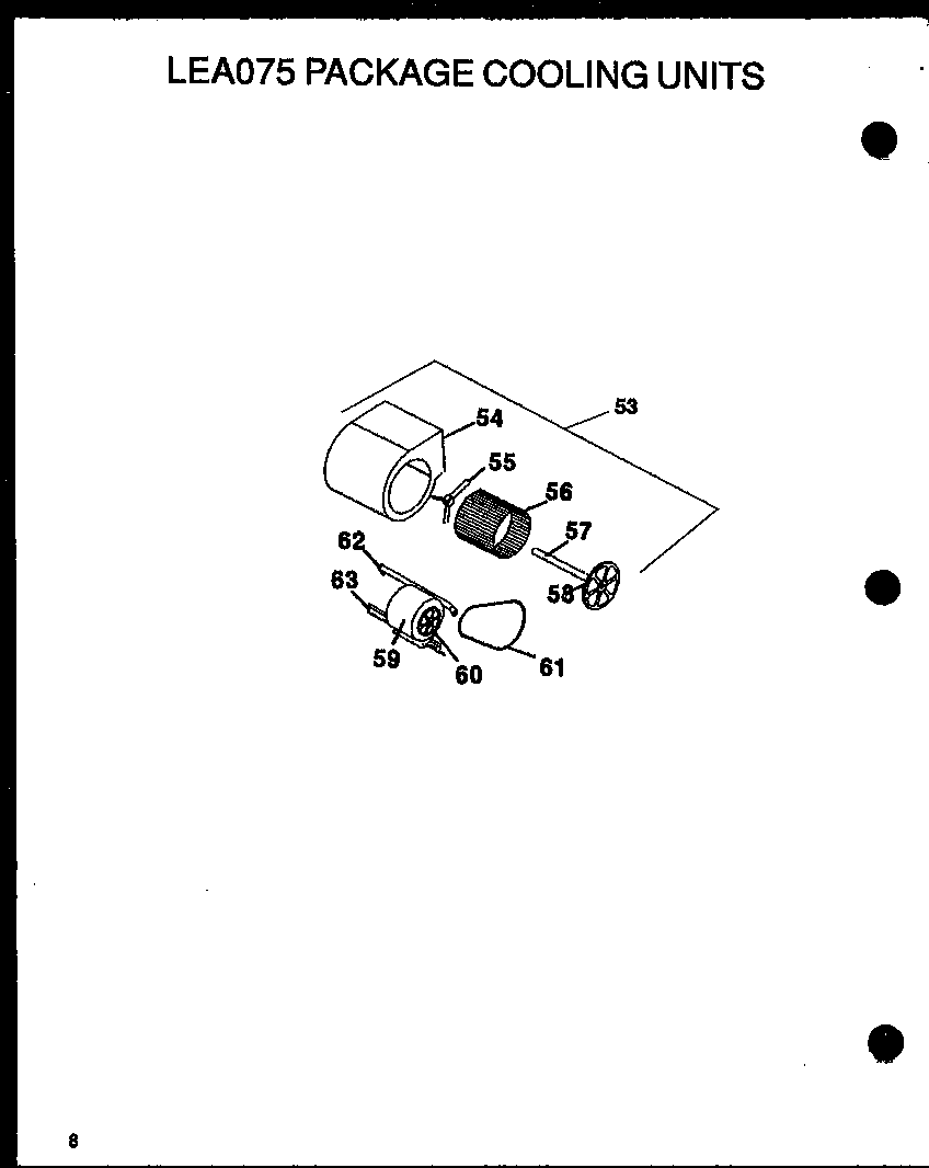 Amana LEA125A003A/P1160405C lea075 package cooling units (lea075a003a/p1160401c) (lea075a004a/p1160402c) diagram