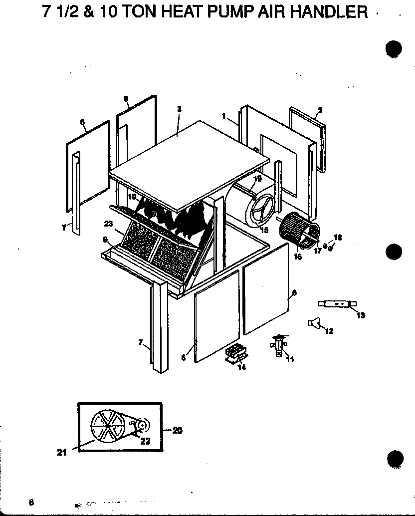 Amana LBA075L103A/P1166105C 7 1/2 & 10 ton heat pump air handler (lba075k203a/p1166203c) (lba100k203a/p1166204c) diagram
