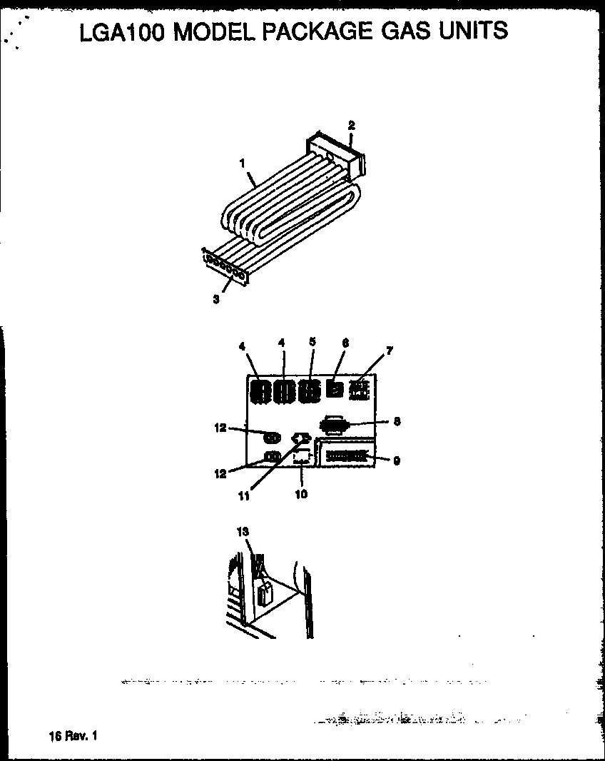 Amana LGA200A303A/P1160309C lga100 model package gas units (lga100a203a/p1160205c) (lga100a204a/p1160206c) (lga100a253a/p1160207c) (lga100a254a/p1160208c) diagram