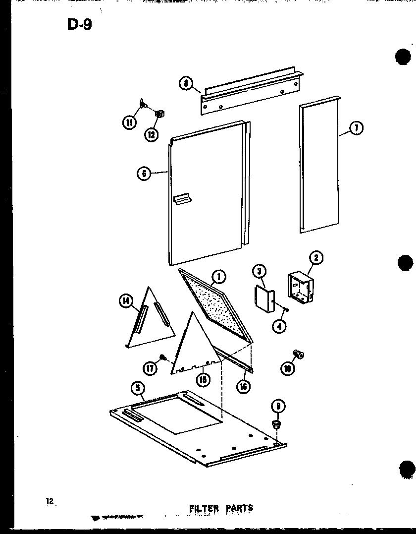 Amana GC140DM-4/P96523-5F filter parts (gc65dm-2/p96523-1f) (gc80dm-3/p96523-2f) (gc105dm-3/p96523-3f) (gc120dm-3.5/p96523-4f) (gc140dm-4/p96523-5f) diagram