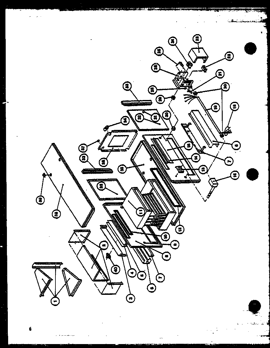 Amana GS120DN5/P1100103F cabinet assembly diagram
