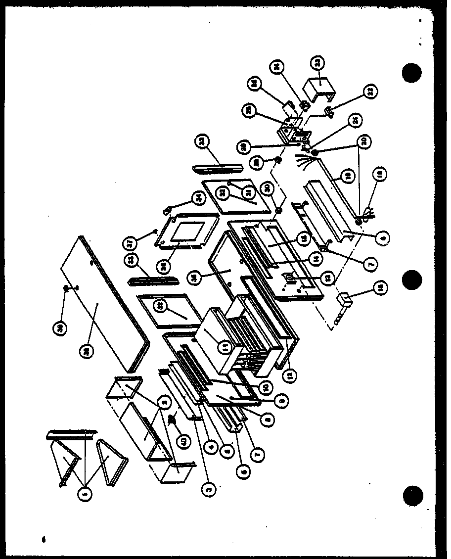 Amana GS120DN5/P1107603F cabinet assembly diagram