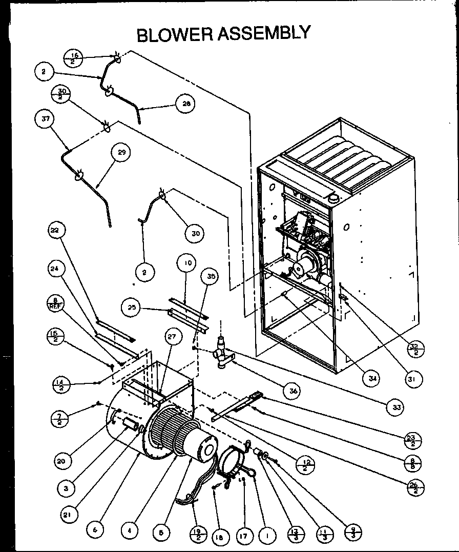 Amana GUC07035 blower assembly diagram