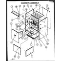 Amana GUX090X50A/P1161711F cabinet assembly diagram