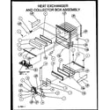 Amana GUX090X50A/P1161711F heat exchanger and collector box assembly diagram