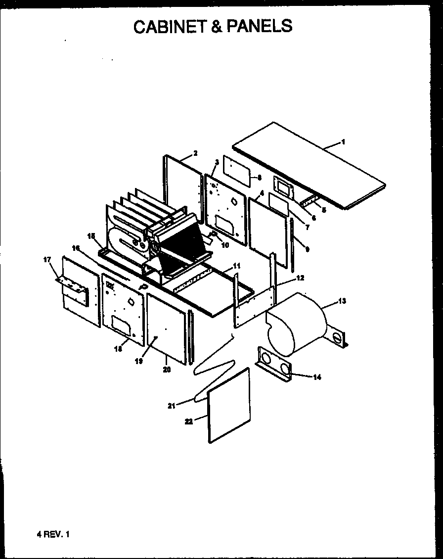 Amana GSC125A50A/P1163904F cabinet & panels diagram