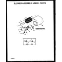Amana GSC125A50A/P1163904F blower assembly & misc. parts diagram