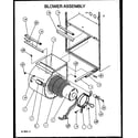 Amana GUI140E50A/P1159916F blower assembly diagram