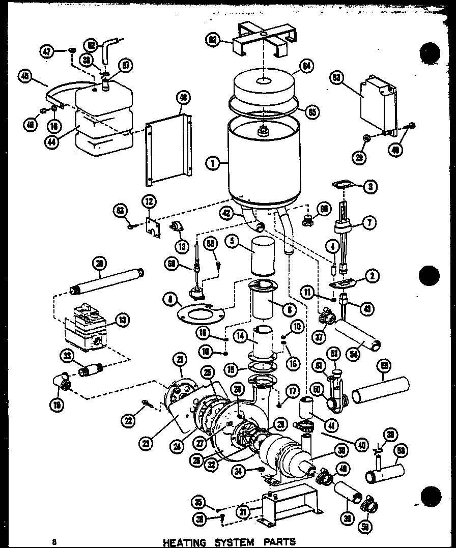 Amana ERGW0012-1A/P68191-1F heating system parts diagram