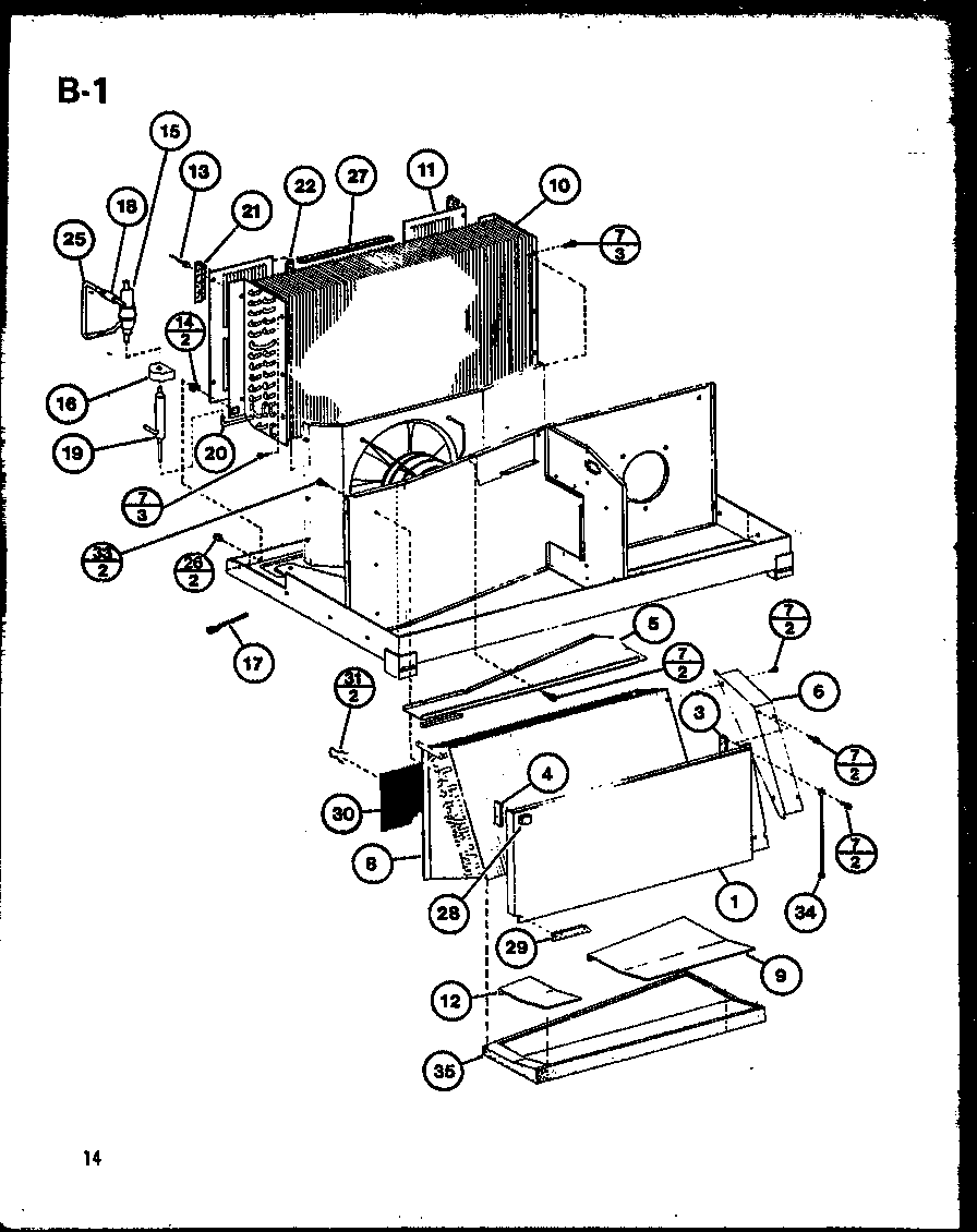 Amana 230V.-3.5KW (ptc09-300a/p69002-1r) (ptc09-400a/p69002-7r) (ptc09-500a/p69002-10r) diagram