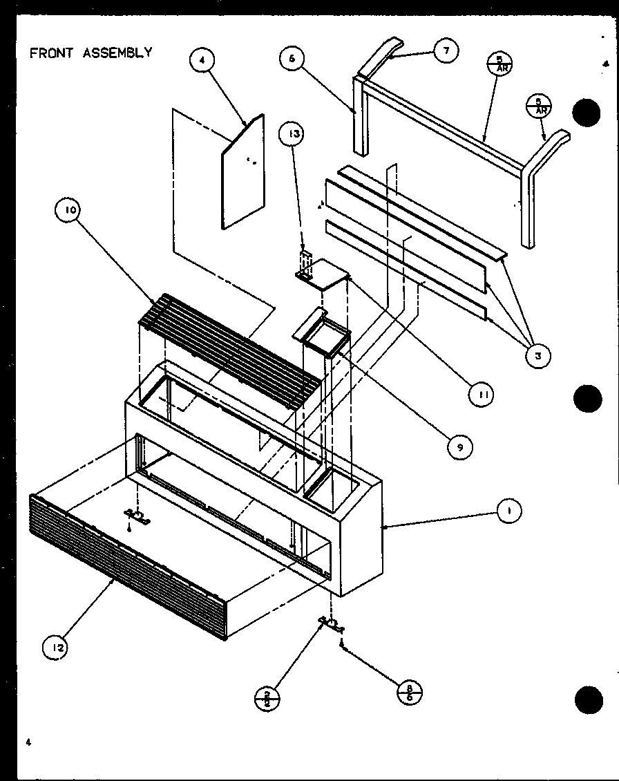Amana 230V.,5.0KW front assembly (pth15350edg/p1113204r) (pth12350edg/p1113205r) diagram