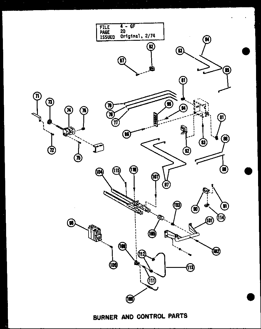 Amana GC-80DE-3/P96331-4F burner and control parts (gc-140e/p96331-10f) (gc-105e-3/p96331-6f) (gc-120e-4/p96331-9f) (gc-140e-5/p96331-11f) diagram