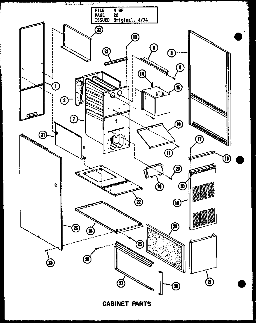 Amana GH-120E/P96324-11F cabinet parts (gh-80e-3/p96324-5f) (gh-105e-3/p96324-9f) (gh-120e-4/p96324-13f) (gh-140e-4/p96324-17f) diagram