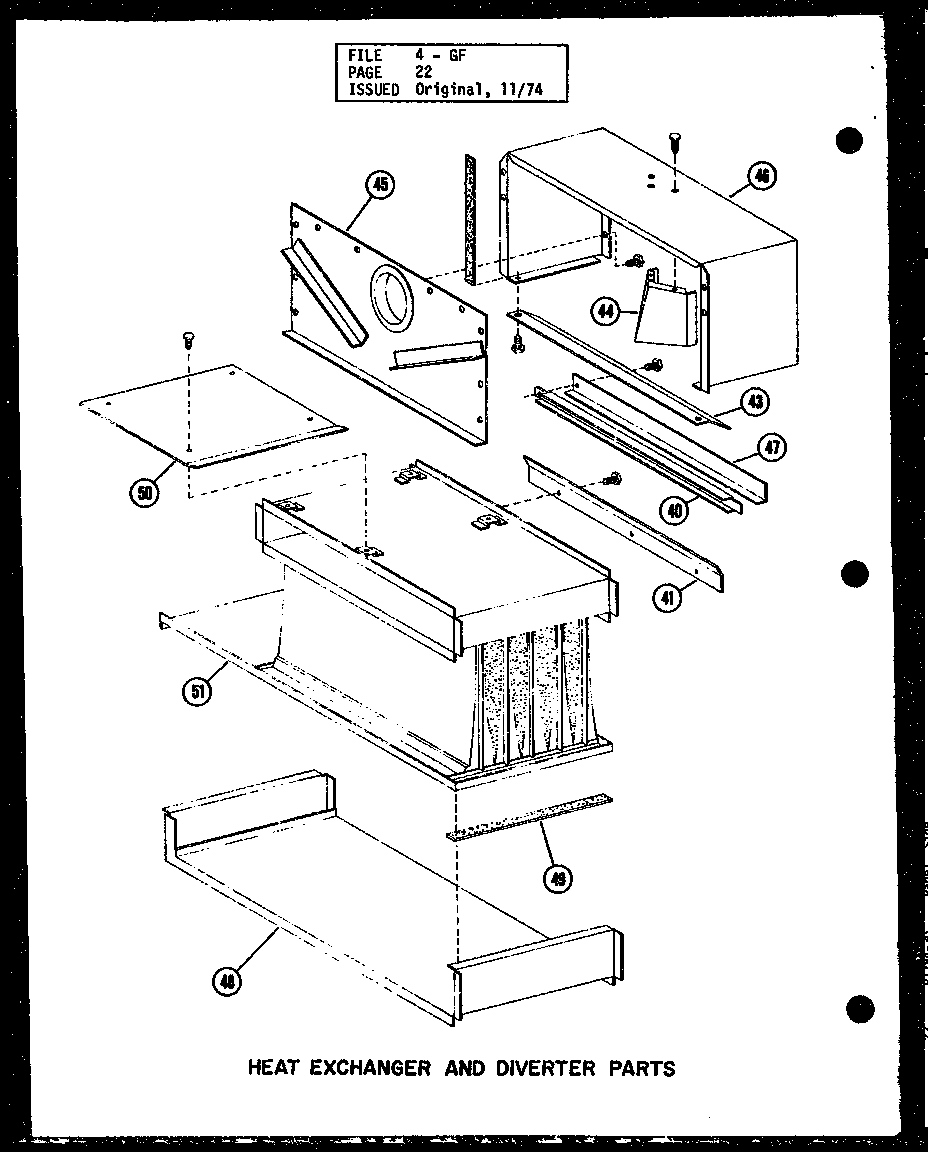 Amana GC80DF-3/P96331-14F heat exchanger and diverter parts (gs80de-r3/p96362-1f) (gs100de-r4/p96362-2f) (gs120de-r4/p96362-3f) (gs140de-r5/p96362-4f) diagram