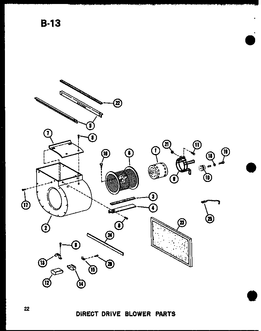 Amana GH105DJ/P96454-6F direct drive blower parts (gh80dj/p96454-20f) (gh80dj-2/p96454-21f) (gh80dj-3/p96454-22f) (gh80dj-4/p96454-5f) (gh105dj/p96454-6f) (gh105dj-3/p96454-7f) diagram