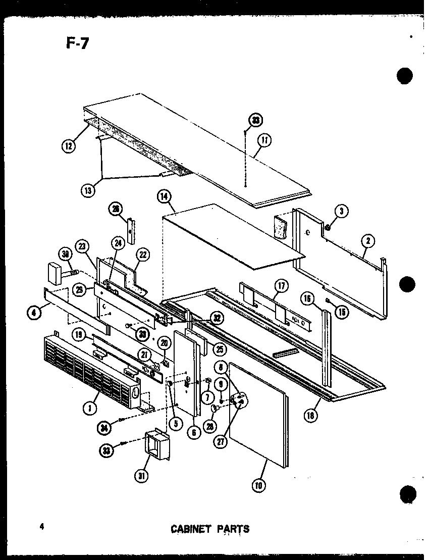 Amana GS140DA-R5/P96362-9F cabinet part diagram