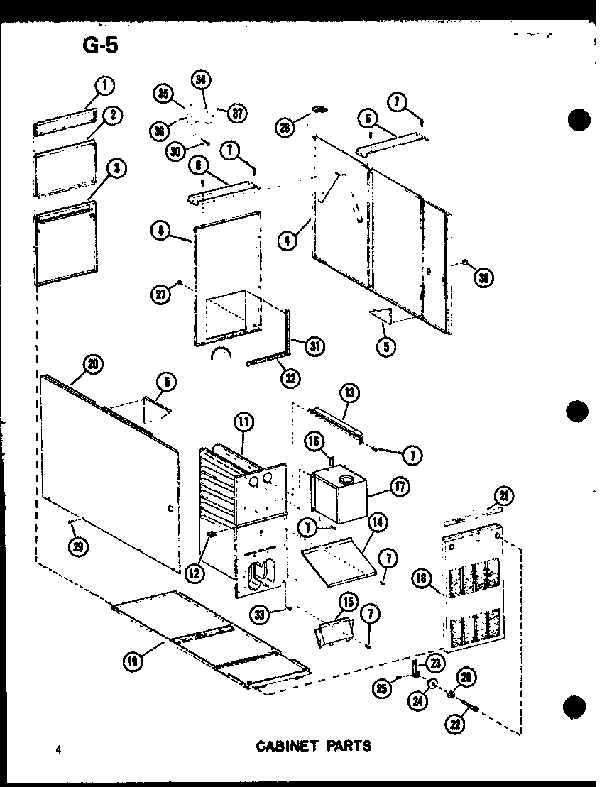 Amana GL200M-R5/P96522-5F cabinet parts diagram