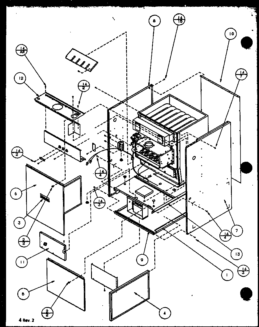Amana GUD070B40A/P1115003F cabinet assembly diagram