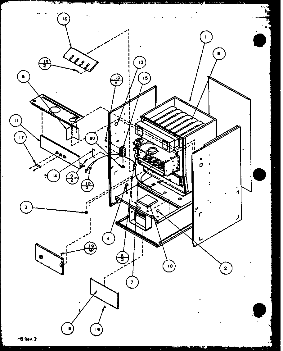 Amana GUD070B40A/P1115003F cabinet diagram
