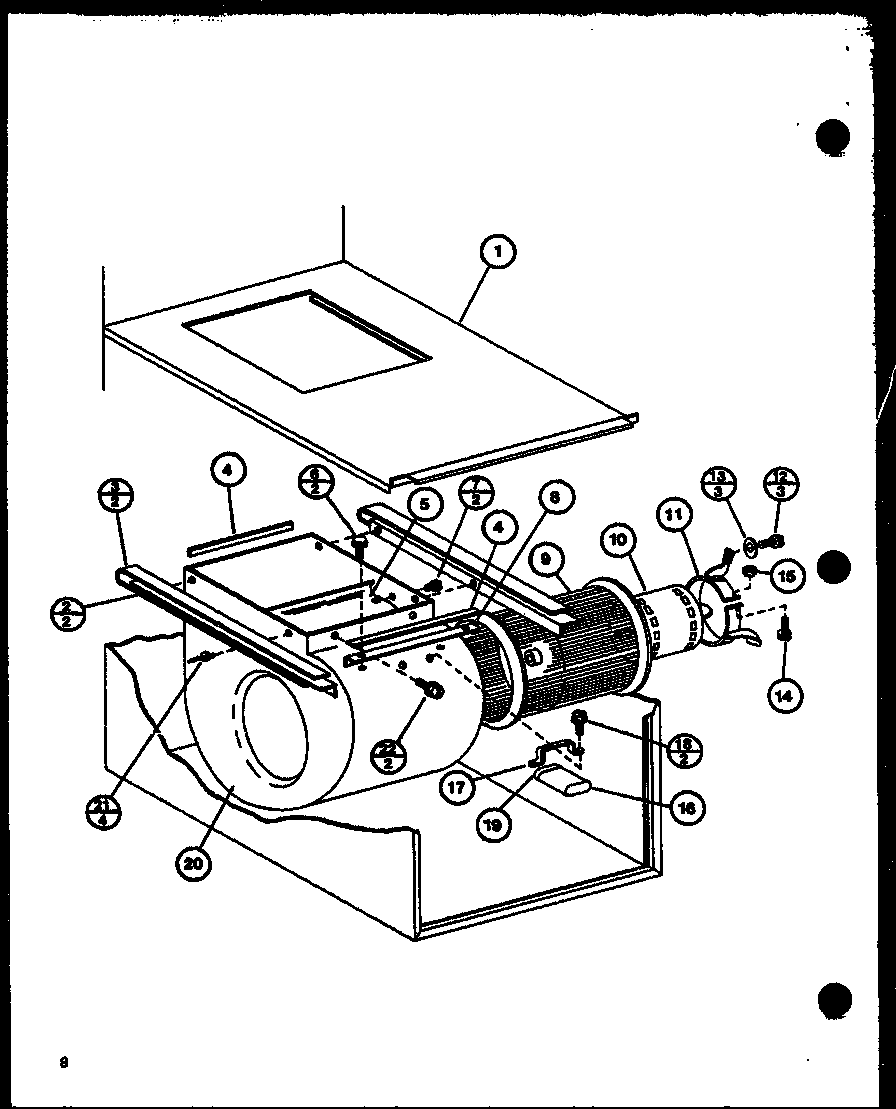 Amana EGHE60DA-3/P69059-3F blower assembly diagram