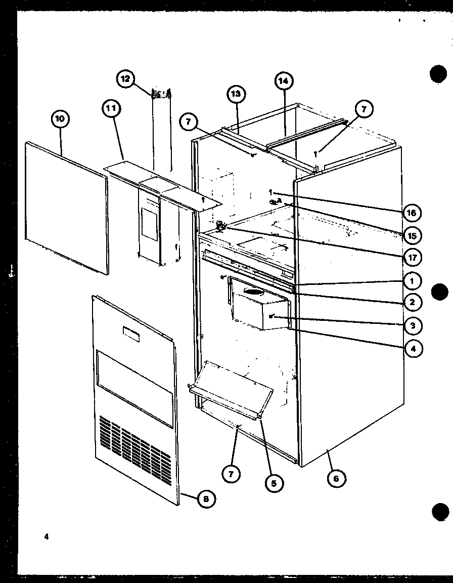 Amana GC75-3/P69589-2F cabinet assembly diagram