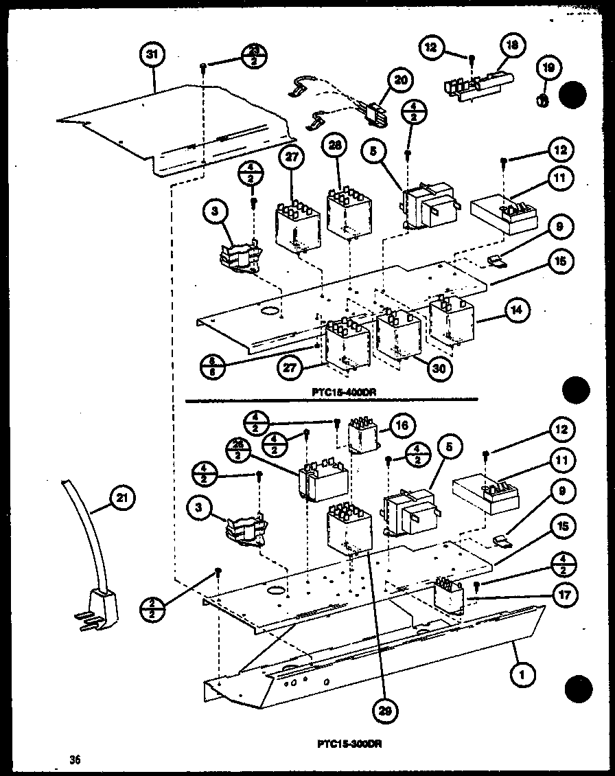 Amana 611-0107-01 (ptc15300dr/p9913520r) (ptc15400dr/p9913523r) diagram