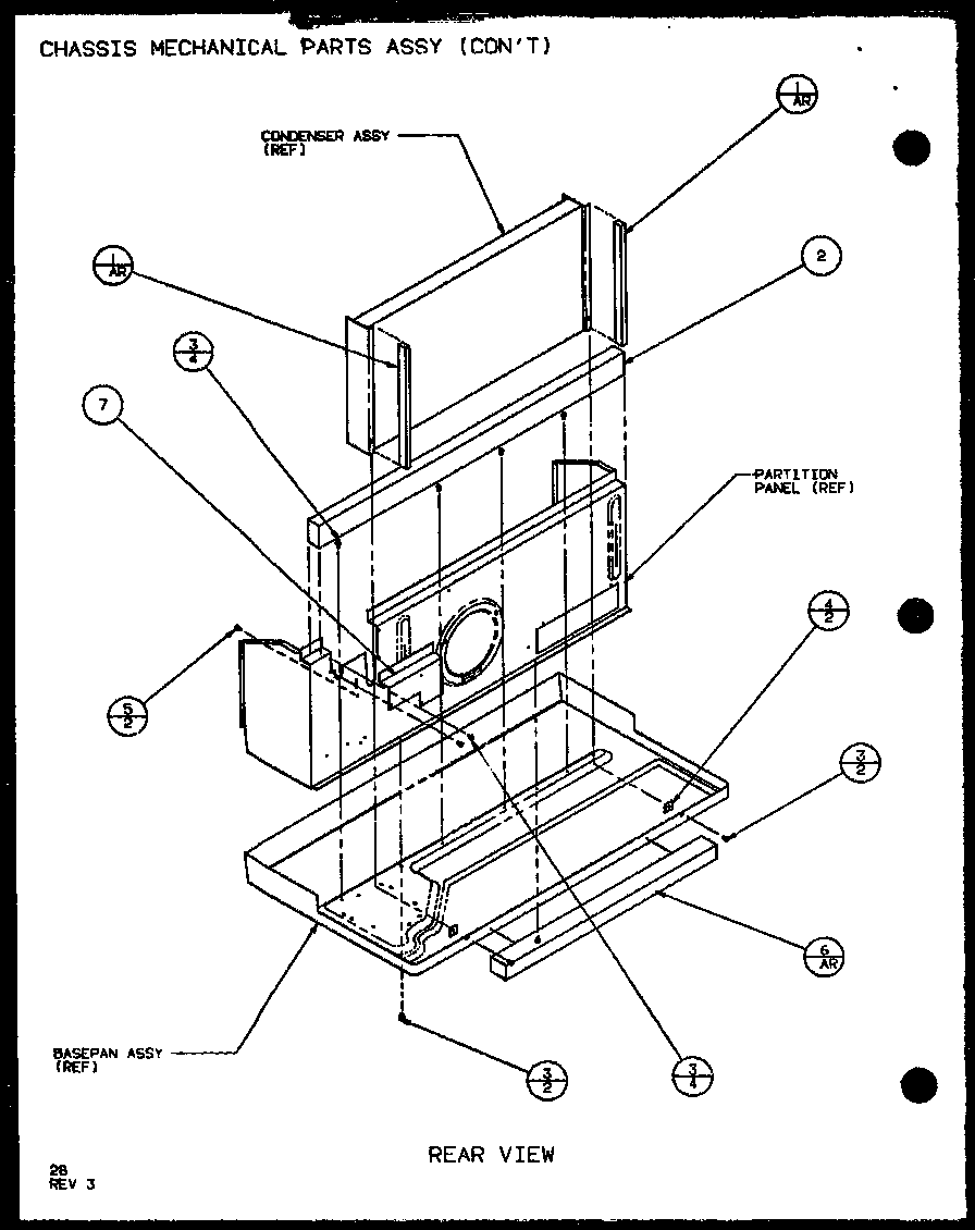 Amana PTH09400F/P1102701R chassis mechanical parts assy (pth09300e/p9806808r) (pth09400e/p9806908r) (pth09300ec/p9811808r) (pth09400ec/p9872308r) diagram