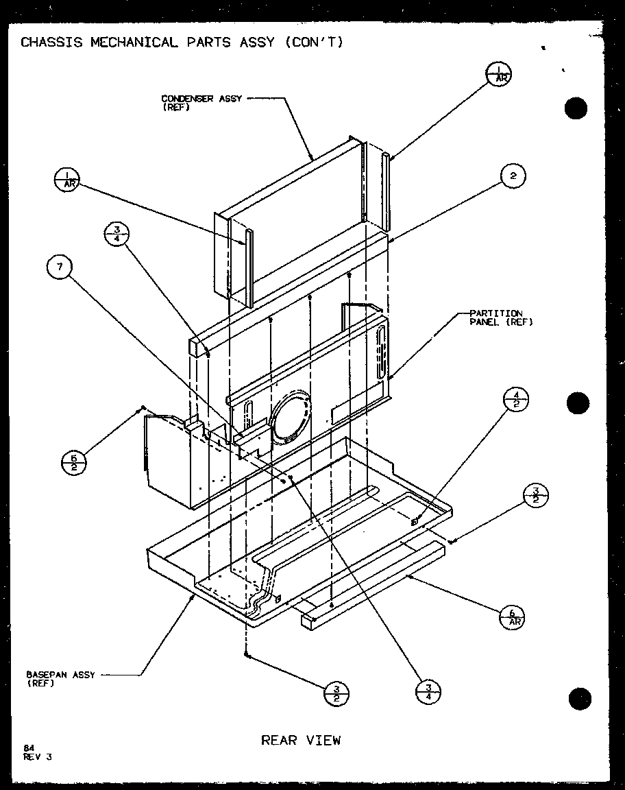 Amana PTH09400F/P1102701R chassis mechanical parts assy (pth15300e/p9806822r) (pth15400e/p9806922r) (pth15300ec/p9811822r) (pth15400ec/p9872322r) diagram
