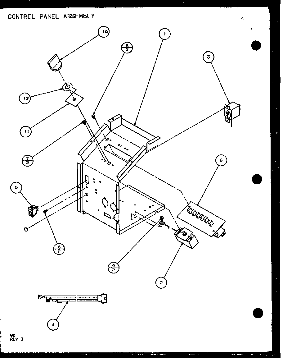 Amana PTH09400F/P1102701R control panel assembly (pth15300e/p9806822r) (pth15400e/p9806922r) (pth15300ec/p9811822r) (pth15400ec/p9872322r) diagram