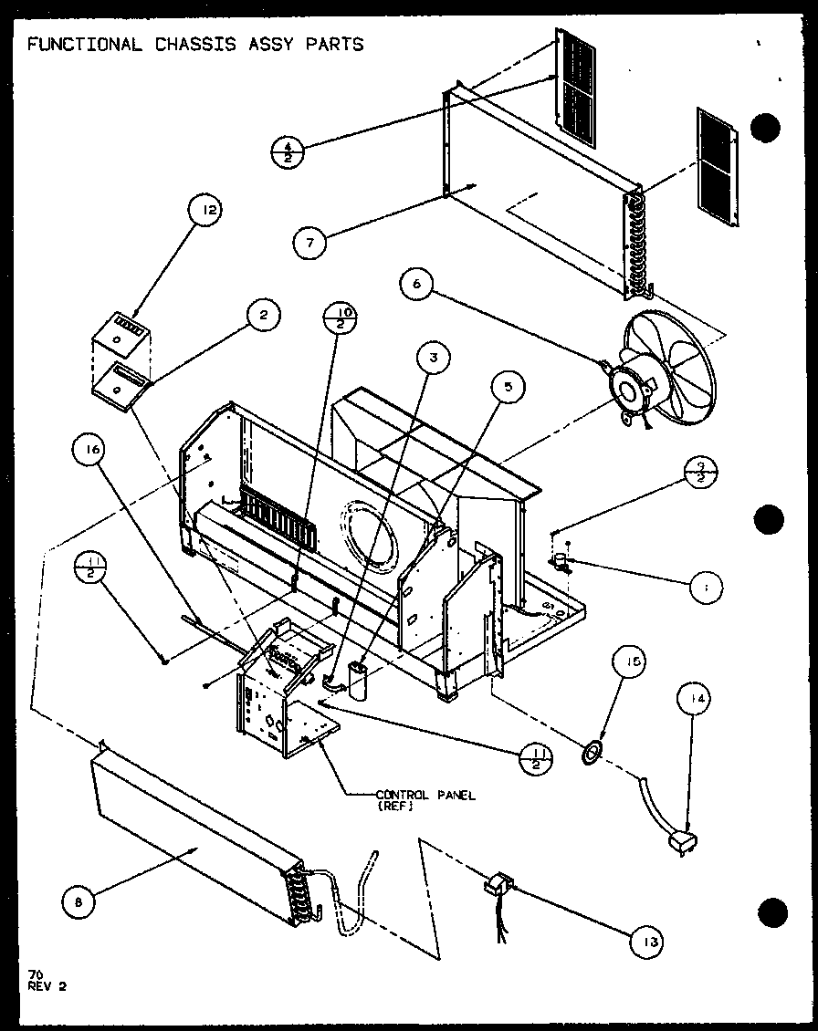 Amana 230/208V.,4.0KW functional chassis assy parts (ptc15300e/p9999722r) (ptc15400e/p9806722r) (ptc15300ec/p9811722r) (ptc15400ec/p9872422r) diagram