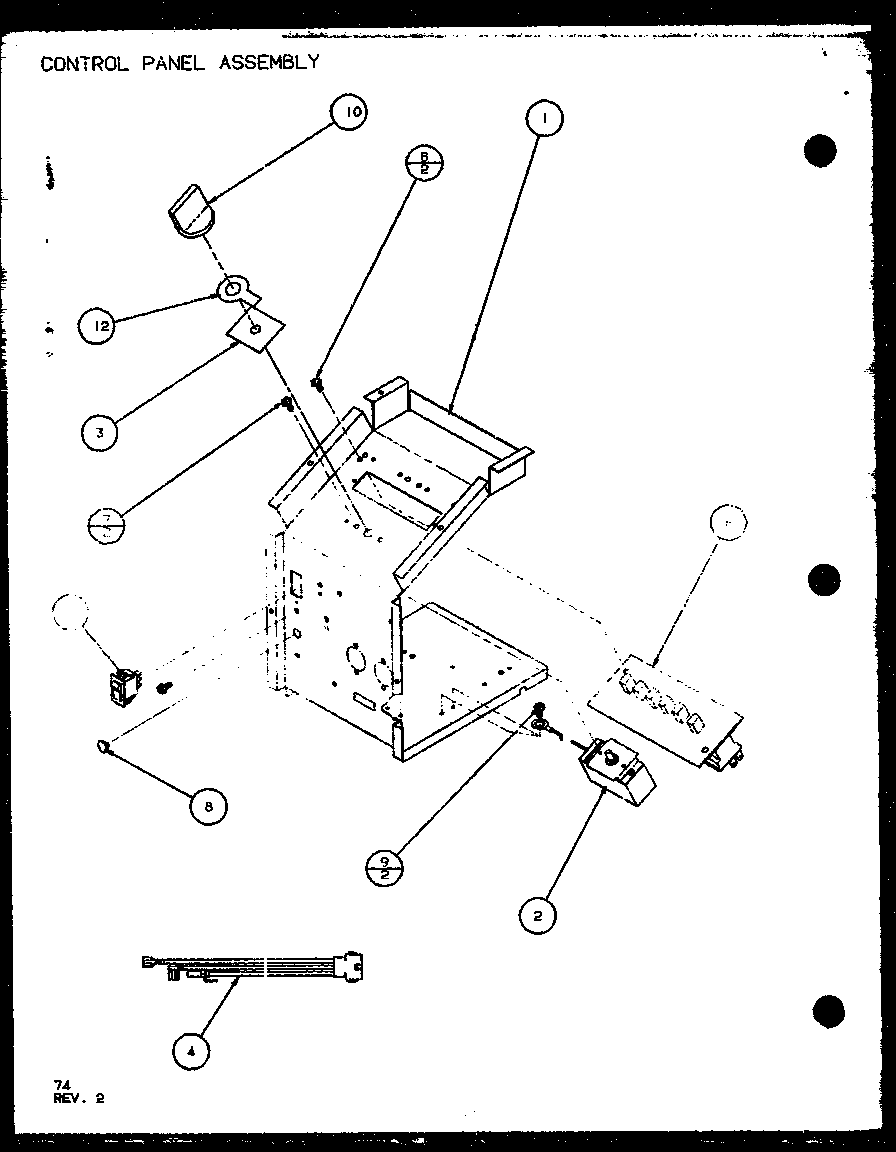 Amana 230/208V.,4.0KW control panel assembly (ptc15300e/p9999722r) (ptc15400e/p9806722r) (ptc15300ec/p9811722r) (ptc15400ec/p9872422r) diagram