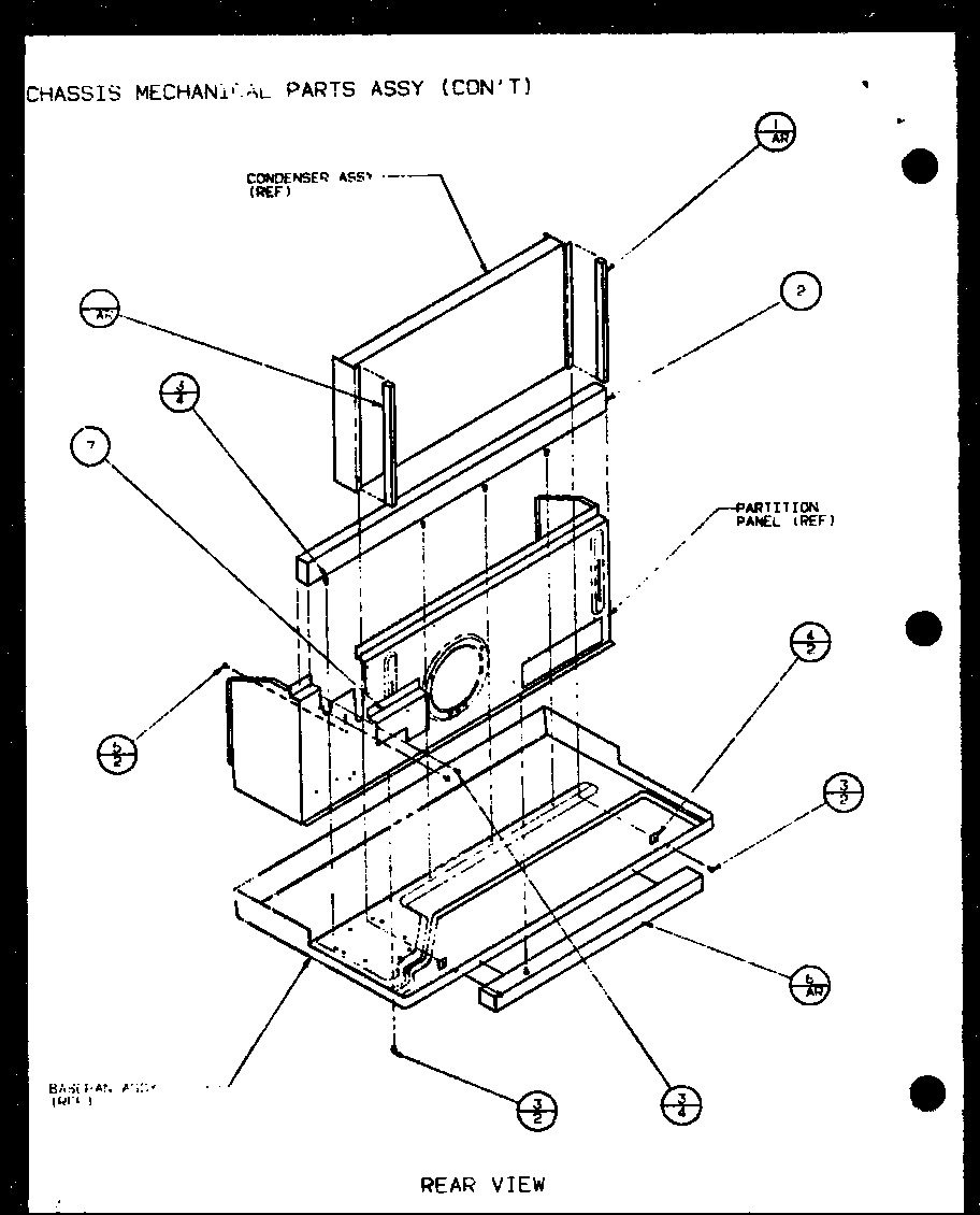 Amana PTH09300FR/P1103401R chassis mechanical parts assy (con^t) (pth07400er/p9872101r) (pth07300er/p9812601r) diagram