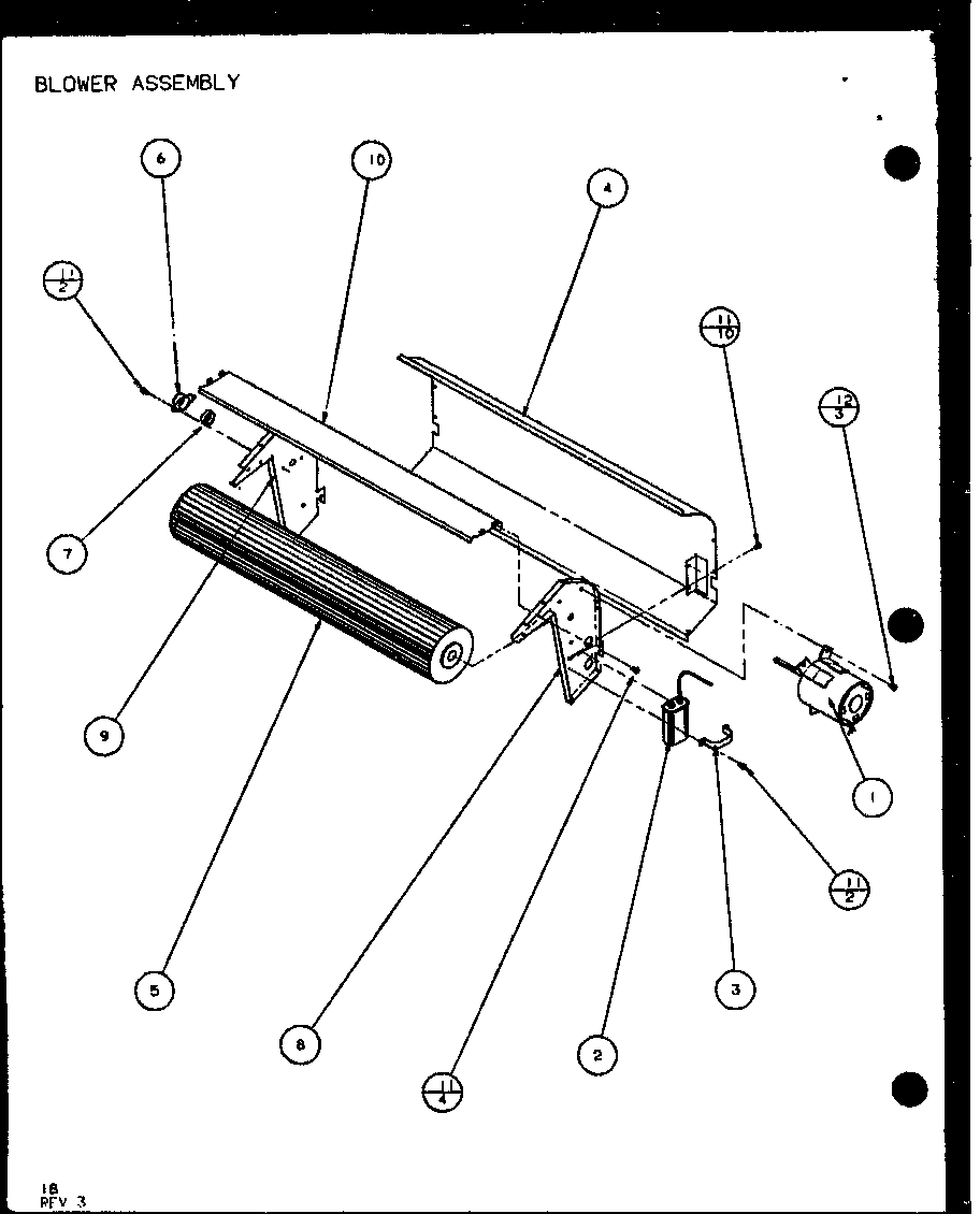 Amana PTH09300FR/P1103401R blower assembly (pth07400er/p9872101r) (pth07300er/p9812601r) diagram