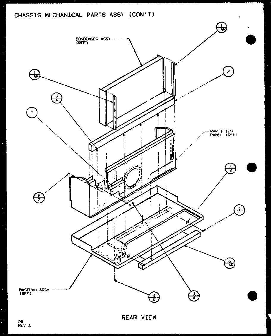 Amana PTH09300FR/P1103401R chassis mechanical parts assy (con^t) (pth09300er/p9812608r) (pth09400er/p9872108r) diagram