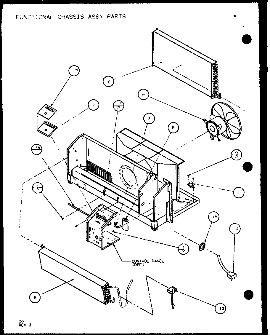 Amana PTH09300FR/P1103401R functional chassis assy parts (pth09300er/p9812608r) (pth09400er/p9872108r) diagram