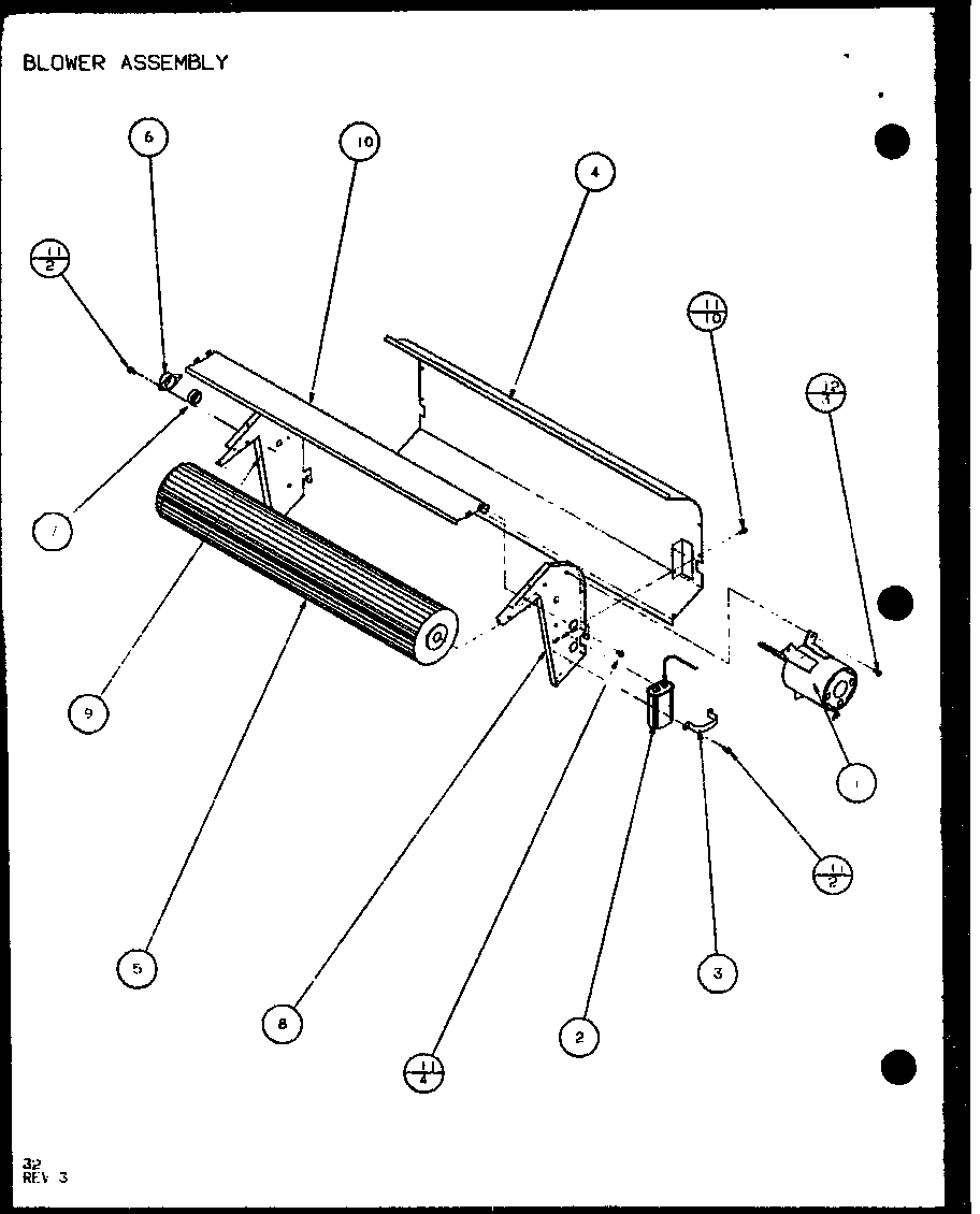 Amana PTH09300FR/P1103401R blower assembly (pth09300er/p9812608r) (pth09400er/p9872108r) diagram