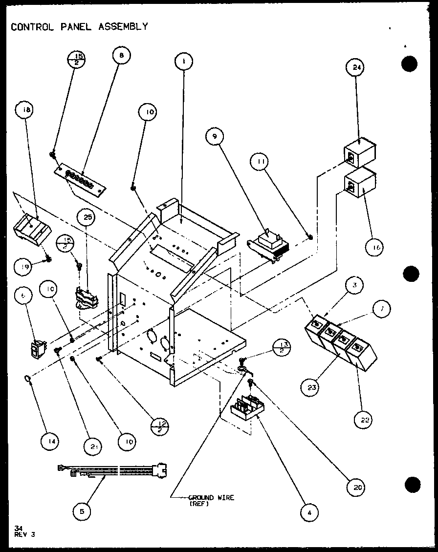 Amana PTH09300FR/P1103401R control panel assembly (pth09300er/p9812608r) (pth09400er/p9872108r) diagram
