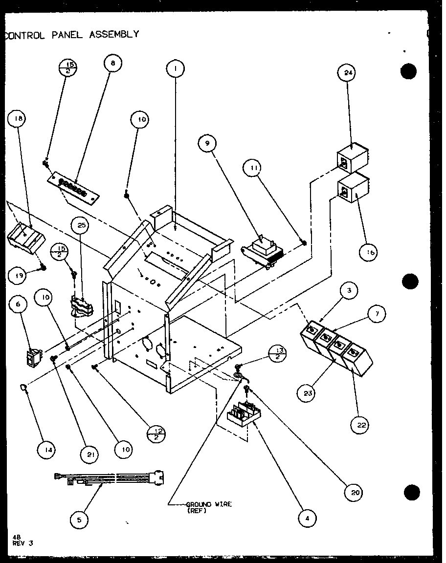 Amana PTH09300FR/P1103401R control panel assembly (pth09300fr/p1103401r) (pth09400fr/p1103501r) diagram