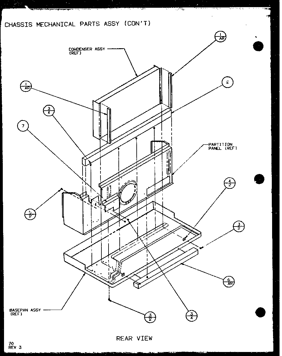 Amana PTH09300FR/P1103401R chassis mechanical parts assy (con^t) (pth12300er/p9812629r) (pth12400er/p9872129r) diagram