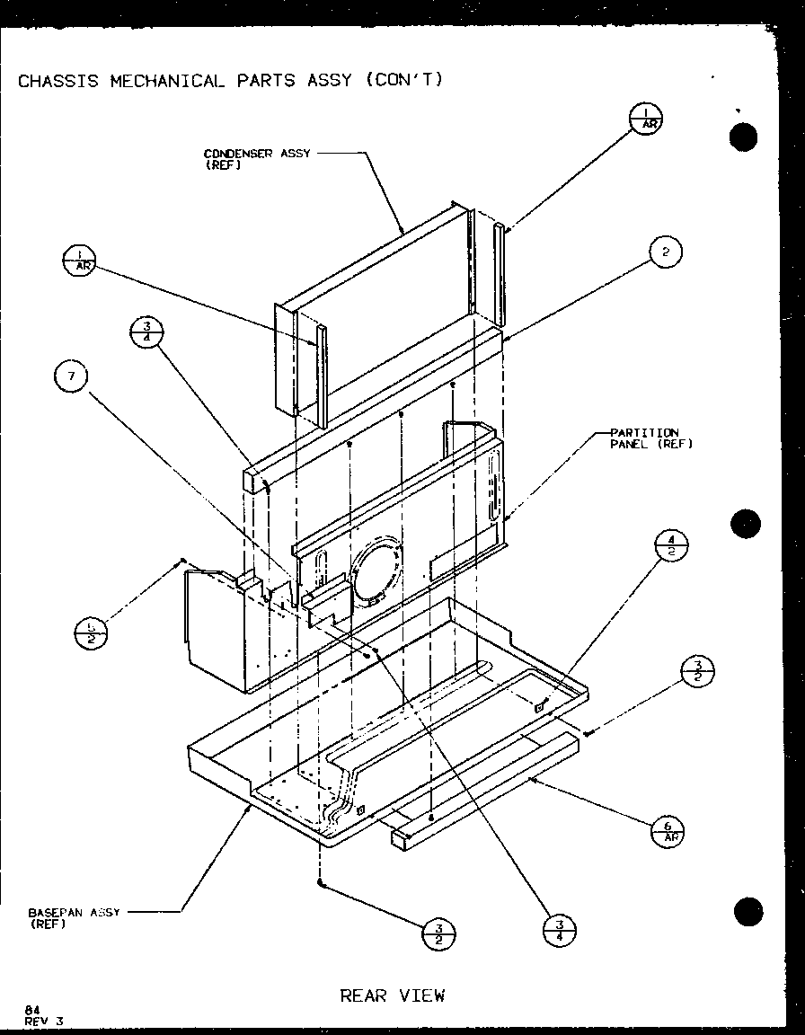Amana PTH09300FR/P1103401R chassis mechanical parts assy (con^t) (pth15300er/p9812622r) (pth15400er/p9872122r) diagram