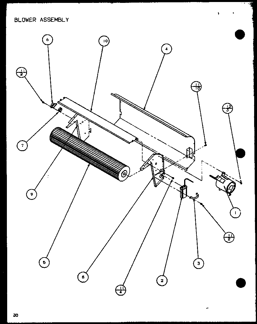 Amana PTC12400ER/P9872229R blower assembly (ptc09300er/p9812508r) (ptc09400er/p9872208r) diagram