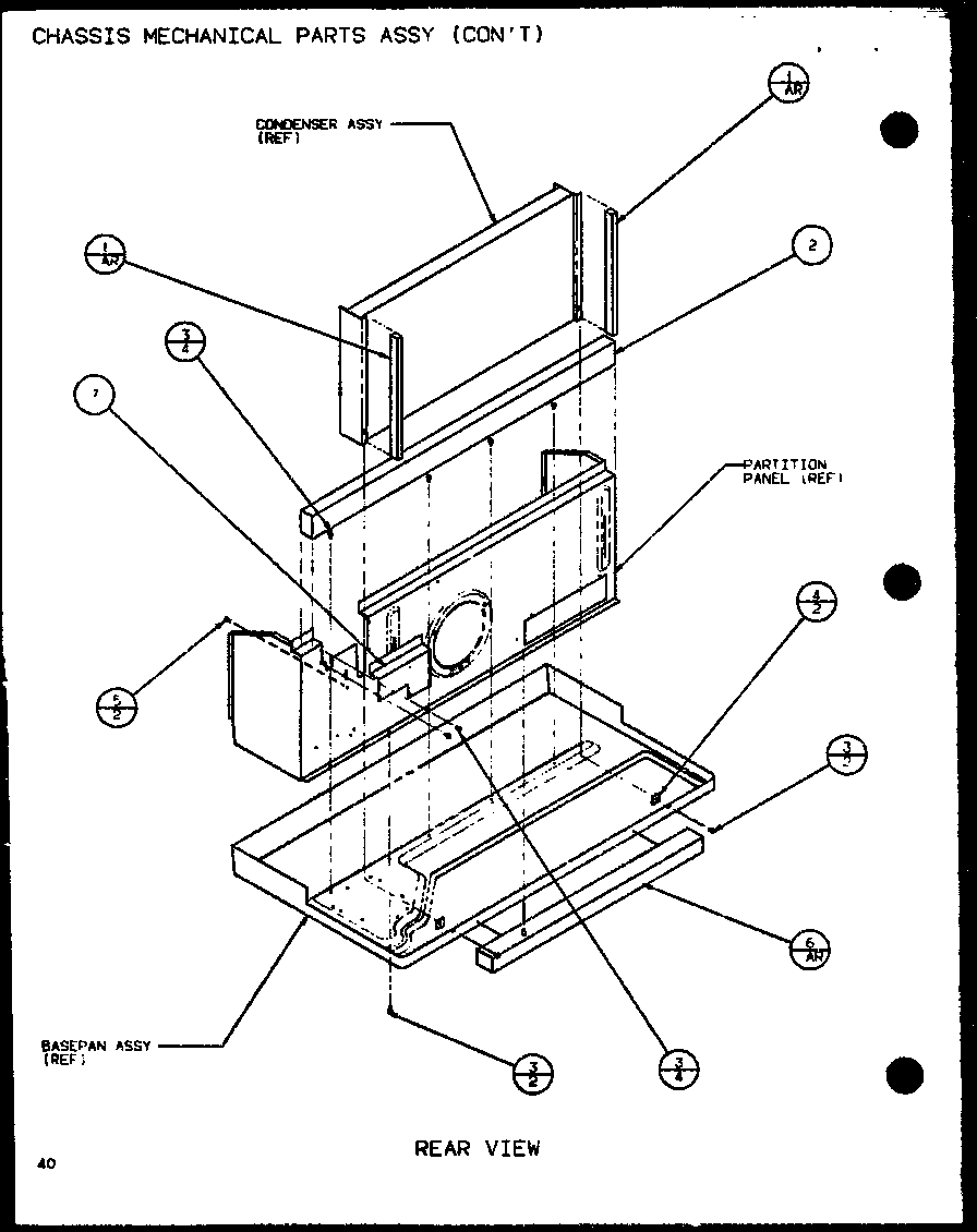 Amana PTC12400ER/P9872229R chassis mechanical parts assy (ptc12300er/p9812615r) (ptc12400er/p9872115r) diagram