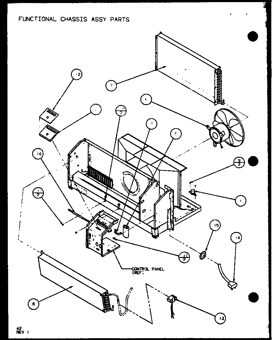 Amana PTC12400ER/P9872229R functional chassis assy parts (ptc12300er/p9812515r) (ptc12400er/p9872215r) diagram