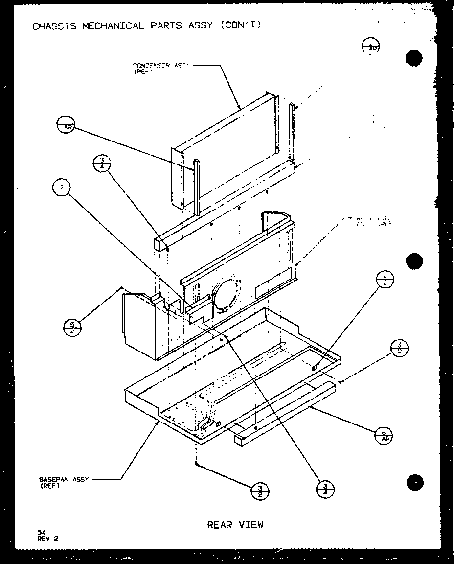Amana PTC12400ER/P9872229R chassis mechanical parts assy (ptc12300er/p9812629r) (ptc12400er/p9872129r) diagram