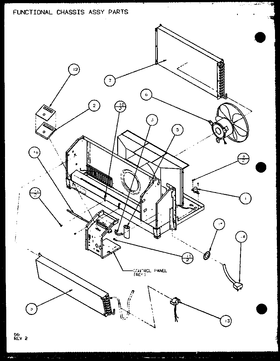 Amana PTC12400ER/P9872229R functional chassis assy parts (ptc12300er/p9812529r) (ptc12400er/p9872229r) diagram